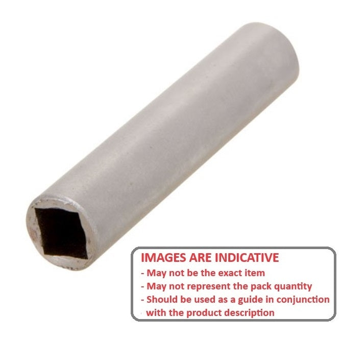 1142859 | SLQ-2540-3848-12700 (Each) --- Square Hole Sleeves - 25.4x38.481x127 mm Plain - Carbon Steel 11L17 Sleeve