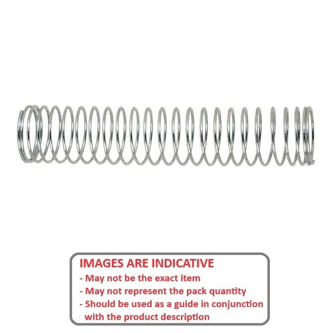 1053164 | CS-0400-0150-04-S4-C (5 Pcs) --- Compression Springs - 4x15x0.4 mm - Stainless Steel 304 Similar to A2, 18-8 HRB80 Spring