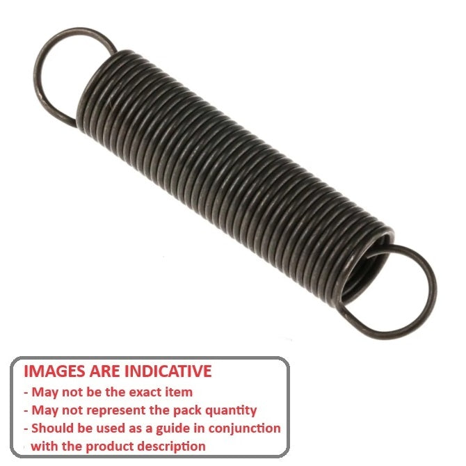 1069054 | ES-0610-0191-06-M --- Extension Springs - 6.1x19.1x0.56 mm Music Wire - Steel Spring