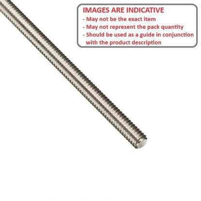 1037548 | AT020M-1000-S6 (Each) --- Allthread Threaded Rod - M2 - 2x0.4mm -0.4 - 1000 mm - Stainless Steel 316 Similar to A4, 18-10
