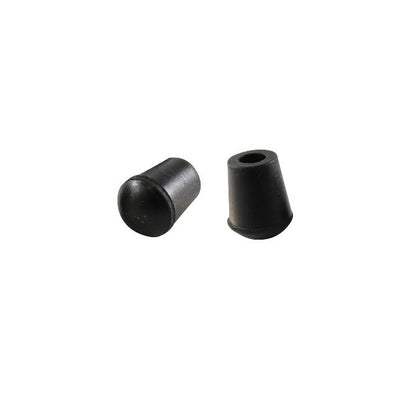 Round Tips - 6.3 mm Black - Plasticised Rubber