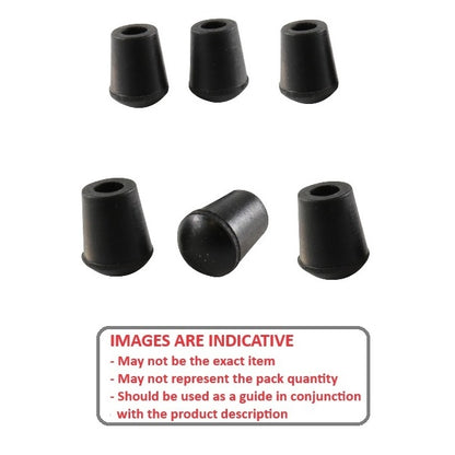 1069281 | TIPR-06.30-BL (50 Pcs) --- Round Tips - 6.3 mm Black - Plasticised Rubber Protective Tip