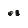 Round Tips - 6.3 mm Black - Plasticised Rubber