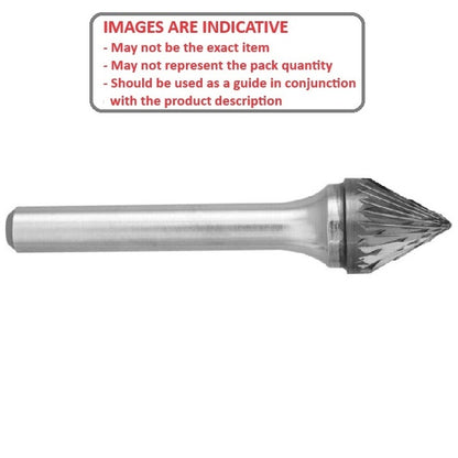 1232601 | GAR67010RS (Each) --- Rotary Files Tools - Type Taper Shape - 60 deg - 6.35 Standard Cut - Carbon Steel File