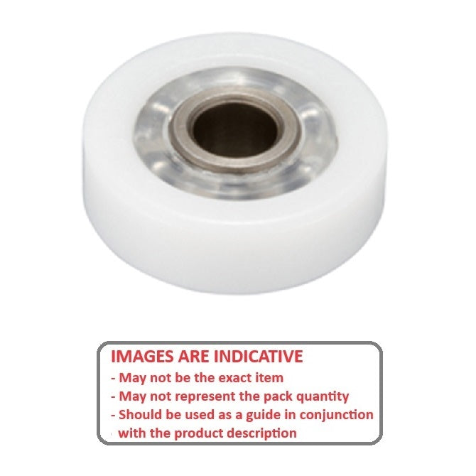 1102790 | P-WR12216-U-1E-PPGL (PK-100) --- Special Type Bearings - 12.7x34.925 - 11.113 / 12.700 / 1.59 mm - Polypropylene Bearing