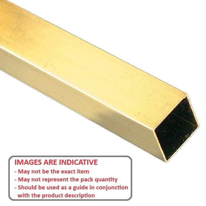 1050617 | 4T-0039-0300-BR --- Square Tube - 3.96x3.25x304.8 mm - Brass