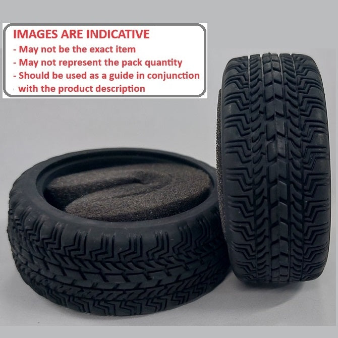1226387 | TY-XR-063-26-OR (2 Pcs) --- RC Car Tyres Hobby - Type Off Road Pattern 63x26 mm Tenth Scale - Natural Rubber Tyre