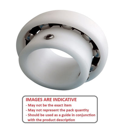 1120121 | P-UC205-12-AS6 --- Spherical OD Bearings - 19.05x52x34 mm Suits Plastic Housings - Acetal with Stainless 316 Balls Bearing