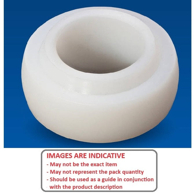 1134287 | P-UC205-16-ASL (5 Pcs) --- Spherical OD Bearings - 25.4x52x18 mm Suits Plastic Housings - Acetal Solid Bearing