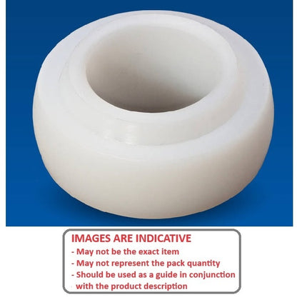 1134287 | P-UC205-16-ASL (5 Pcs) --- Spherical OD Bearings - 25.4x52x18 mm Suits Plastic Housings - Acetal Solid Bearing