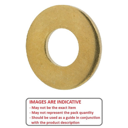 1092612 | W0095-F-019-010-BR (Pack of 100)  --- Flat Washers - 9.53x19.05x1.02 mm Commercial - Brass Washer