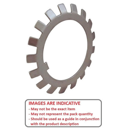 1146239 | WLB035-057-12-ST (5 Pcs) --- Lock Washers - 35x57 mm - 15 Nr. Tabbed - Carbon Spring Steel Washer