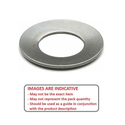 1143642 | W0143-D-026-004-BB-C (Pack of 10)  --- Disc Spring Washers - 25.7x14x0.4 mm Ball Bearing Type - Carbon Steel Washer