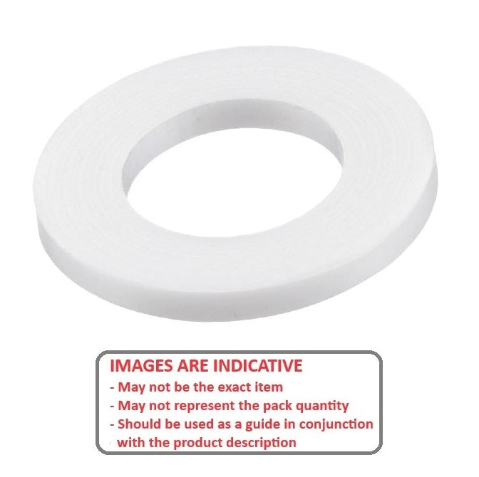 1040845 | W0022-F-006-008-NY (20 Pcs) --- Flat Washers - 2.18x6.35x0.79 mm Commercial - Nylon Polyamide 6/6 Natural Washer