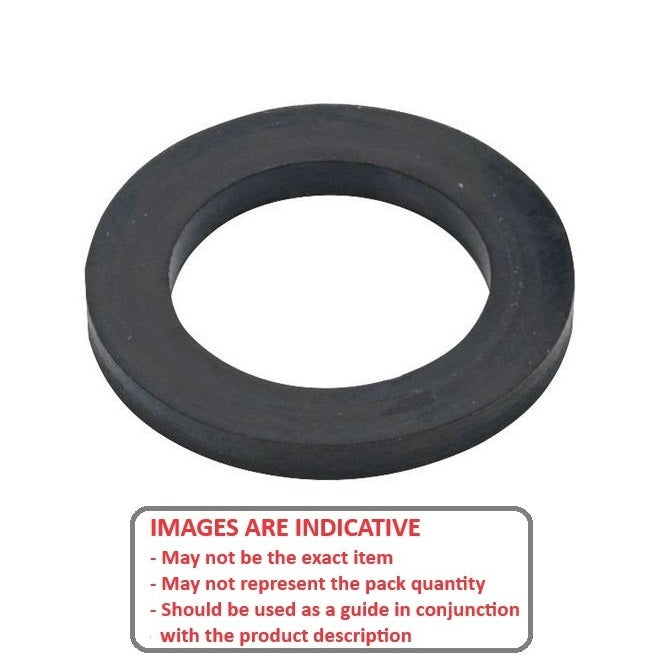 1080760 | W0080-F-019-032-N70 (10 Pcs) --- Flat Washers - 8x19x3.2 mm Commercial - Buna N Washer