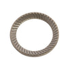 Serrated Washers - 2.5x4.8x0.45 mm - Carbon Spring Steel Self Finish
