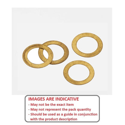 1044201 | W0030-FP-005-0005-B (30 Pcs) --- Flat Washers - 3x5x0.05 mm - Brass C2801P / C2680P