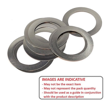 1118194 | W0190-FP-026-0020-CL (50 Pcs) --- Flat Washers - 19x26x0.2 mm Precision Shim - Carbon Spring Steel Self Finish Washer