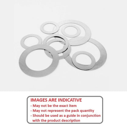 1122780 | W0200-FP-028-0010-S6U --- Flat Washers - 20x28x0.1 mm Precision Shim - Stainless Steel 316 Similar to A4, 18-10 Washer