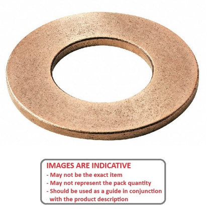 1085968 | W0095-F-019-032-SB --- Flat Washers - 9.525x19.05x3.18 mm Precision Ground Sintered Bronze - Sintered Bronze, Self Lubricating Washer