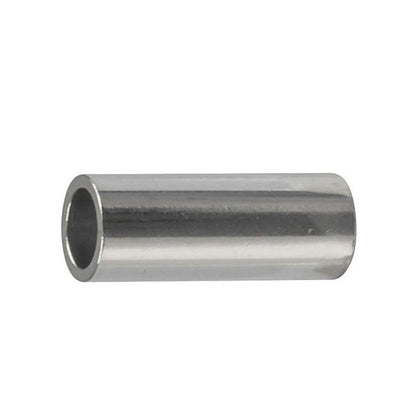 1041744 | W0025-F-005-100-BN (5 Pcs) --- Through Bore Round Spacers - 2.5x5x10 mm - Brass - Nickel Plated Spacer