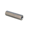 Threaded Spacers - M2.5 - 2.5x0.45mm - 45x5 mm Hex - Steel - Mild S300 Pb Zinc Plated Spacer