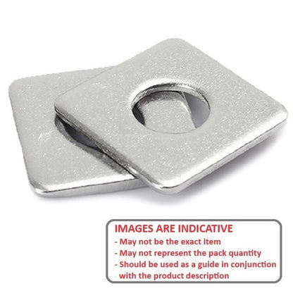 1120072 | W0191-SQ-051-064-C --- Square Washers - 19.05x50.8x6.35 mm Heavy Duty - Carbon Spring Steel Self Finish Washer
