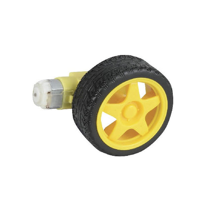 1170655 | WH-066-100RPM-G-M6V (4 Pcs) --- Robotic Motorised Wheels - 66 mm 6V Gearmotor Attached - 100 RPM