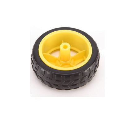 1170653 | WH-066-30-50-G (2 Pcs) --- Wheels for General use Hobby - 66 5.0mm Diameter with Two Flats 3.18 mm - 26.8mm Rim and Tyre - 30mm Overall with Hub - - Plastic Wheel