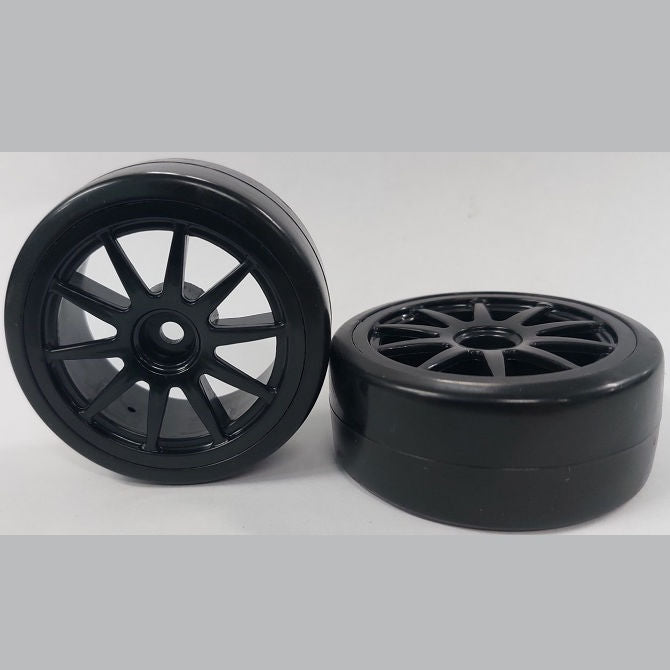 1039485 | WH-XD-063-26-BK-10-BK (4 Pcs) --- RC Car Wheels Hobby - Rim Colour Black 10 Spoke - Black Tenth Scale - Plastic Wheel