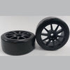 RC Car Wheels Hobby - Rim Colour Black 10 Spoke - Black - Plastic