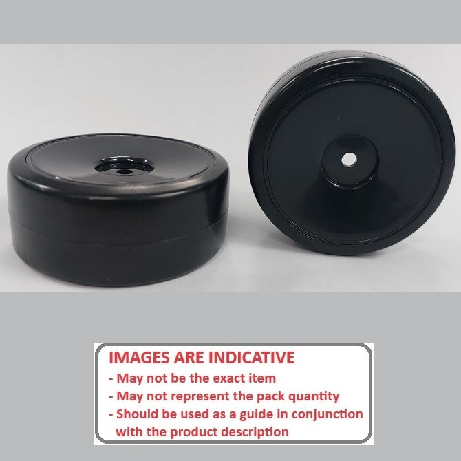 1038672 | WH-XD-063-26-BK-SOL-BK (2 Pcs) --- RC Car Wheels Hobby - Rim Colour Black Solid - Black Tenth Scale - Plastic Wheel