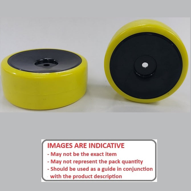 1040341 | WH-XD-063-26-BK-SOL-Y (2 Pcs) --- RC Car Wheels Hobby - Rim Colour Black Solid - Yellow Tenth Scale - Plastic Wheel
