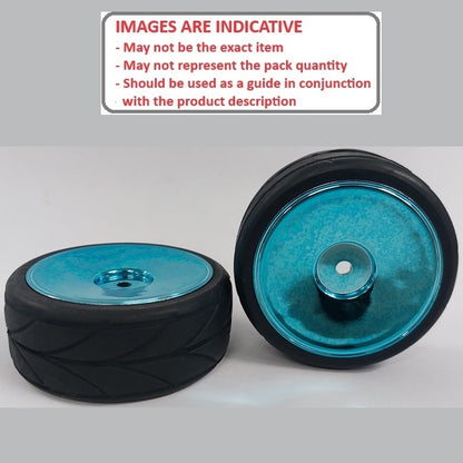1043563 | WH-XR-063-26-A-BL-SOL (2 Pcs) --- RC Car Wheels Hobby - Rim Colour Blue Solid - Black Tenth Scale - Plastic Wheel