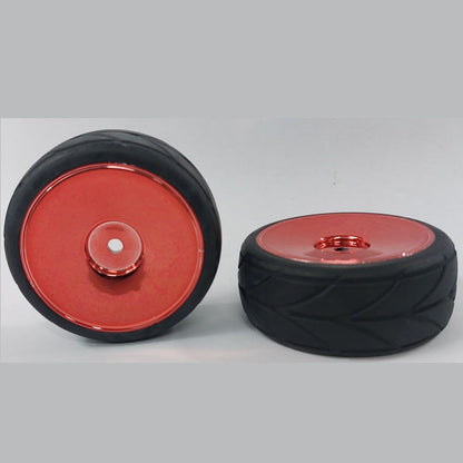 1059802 | WH-XR-063-26-CR-SOL (2 Pcs) --- RC Car Wheels Hobby - Rim Colour Chrome Red Solid - Black Tenth Scale - Plastic Wheel