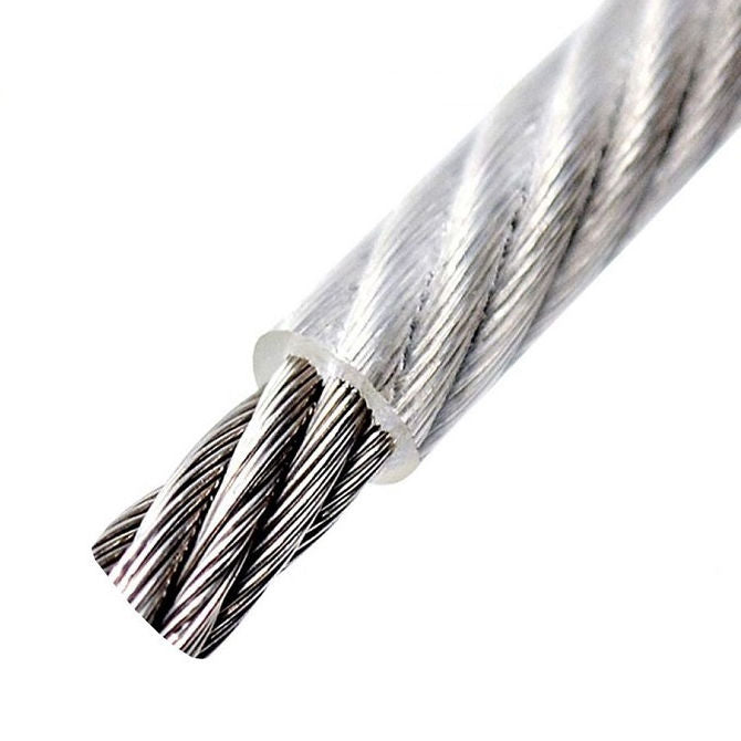 1054256 | CBLC-318-GAL-VR-77 (Per Roll)  --- Cable Cable and Accessories - 3.18x1.588 mm - 217.7 kg Miniature - Red Vinyl over Galvanized Steel