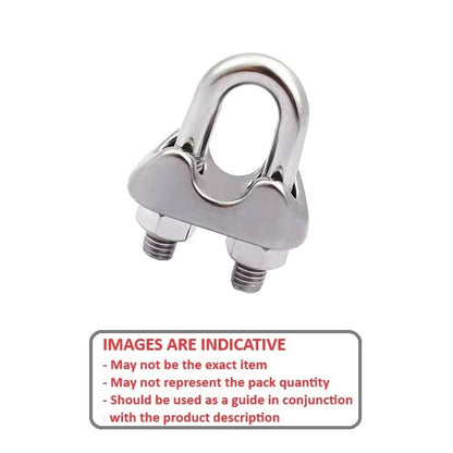 1073755 | WRC510RS --- Stainless Steel Wire Rope Clips - 6.35 mm 304 Stainless Steel 2  Attachment