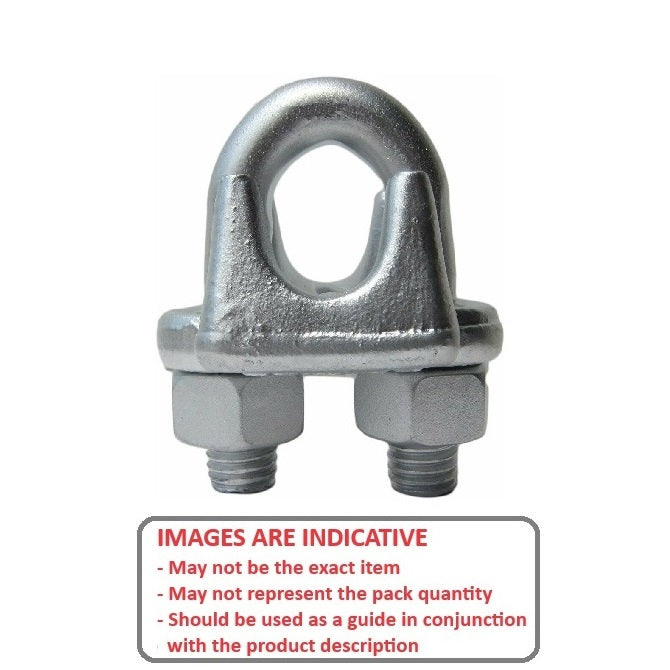 1056044 | CBL570RS --- Carbon Steel Wire Rope Clips - 4.76 mm Hot galvanized steel 3  Attachment