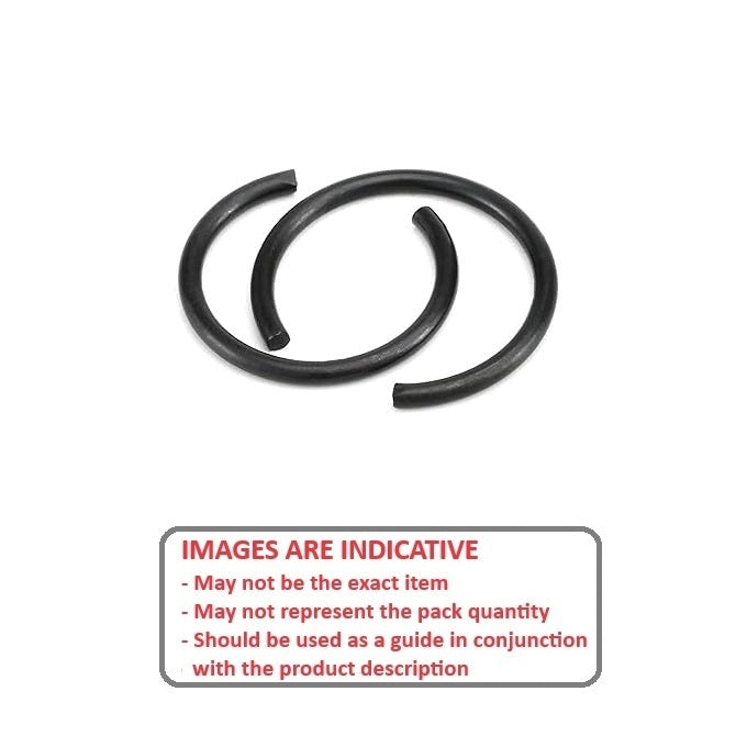 1050615 | WRE-0040-RD-O --- External Retaining Rings - 3.96x0.56x3.61 mm - Spring Steel