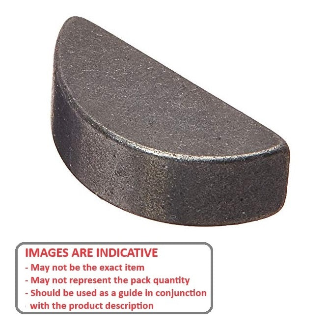 1055599 | KW-048-102-435-C (PK-5) --- Woodruff Keys - 4.76x10.2x43.51 mm Plain - Carbon Steel C45 Key